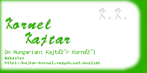 kornel kajtar business card